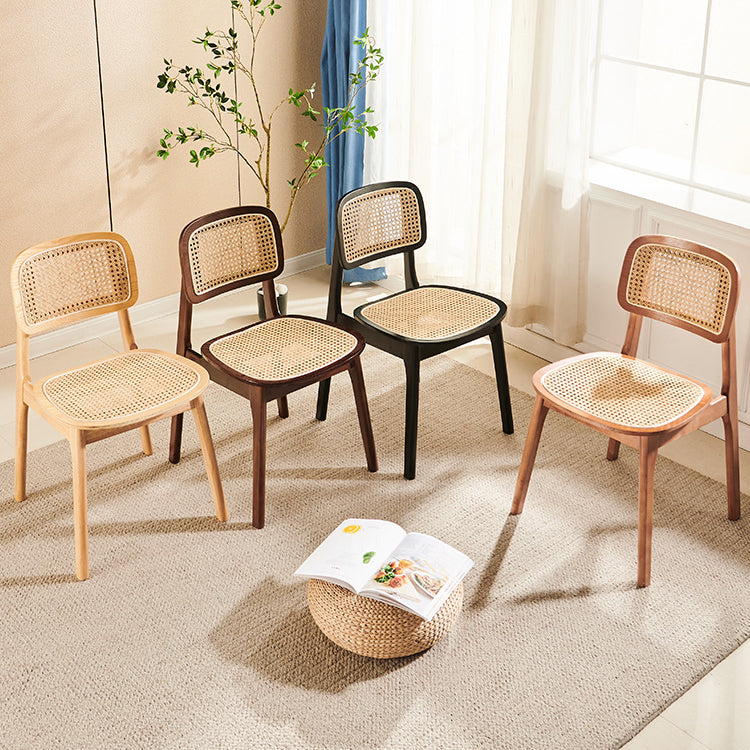Contemporary Solid Wood Indoor Open Back Armless Dining Chair