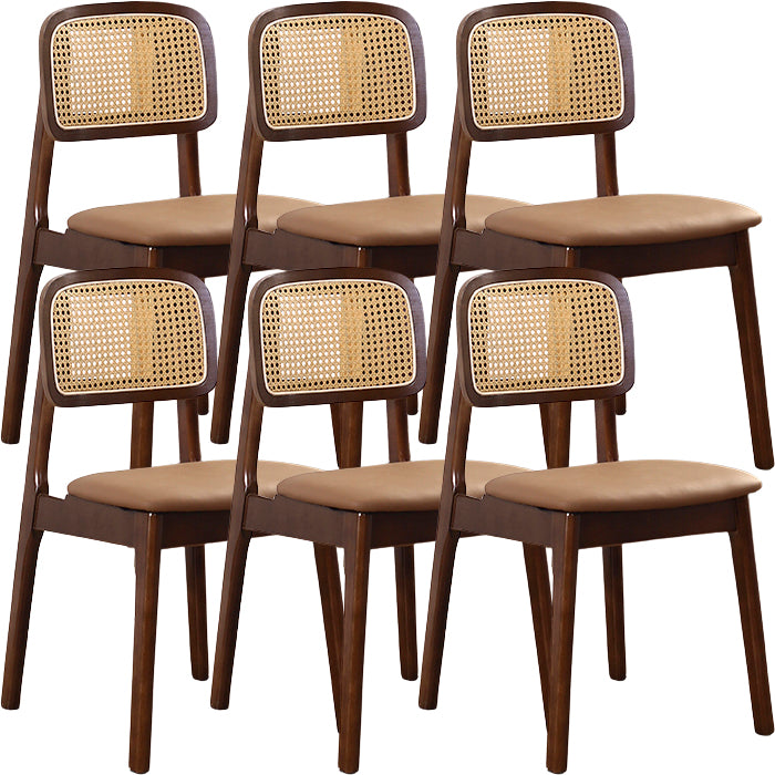 Contemporary Solid Wood Indoor Open Back Armless Dining Chair