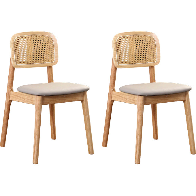 Contemporary Solid Wood Indoor Open Back Armless Dining Chair