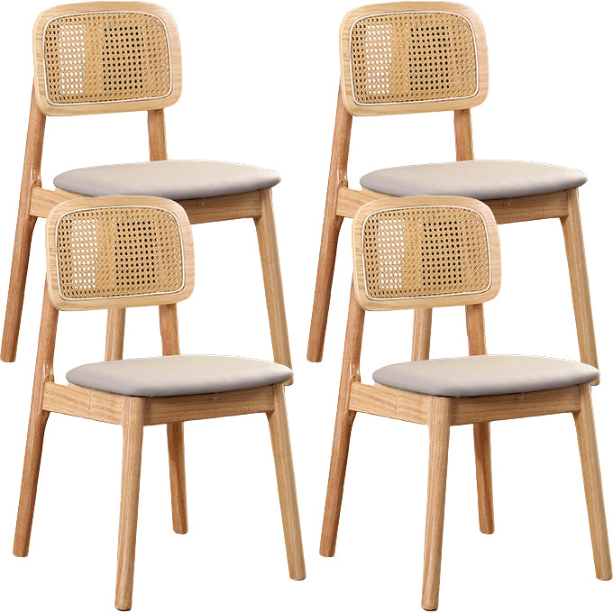 Contemporary Solid Wood Indoor Open Back Armless Dining Chair