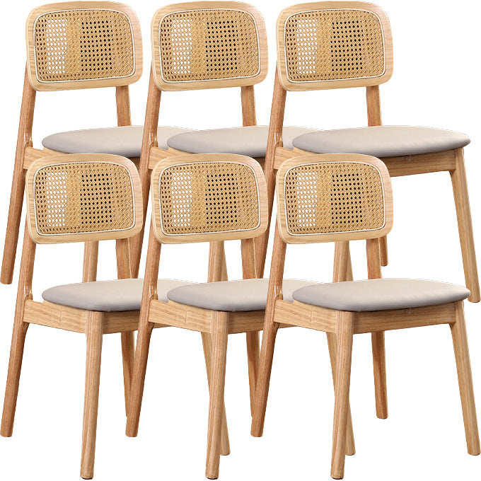 Contemporary Solid Wood Indoor Open Back Armless Dining Chair