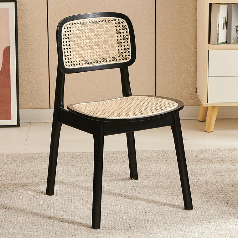 Contemporary Solid Wood Indoor Open Back Armless Dining Chair