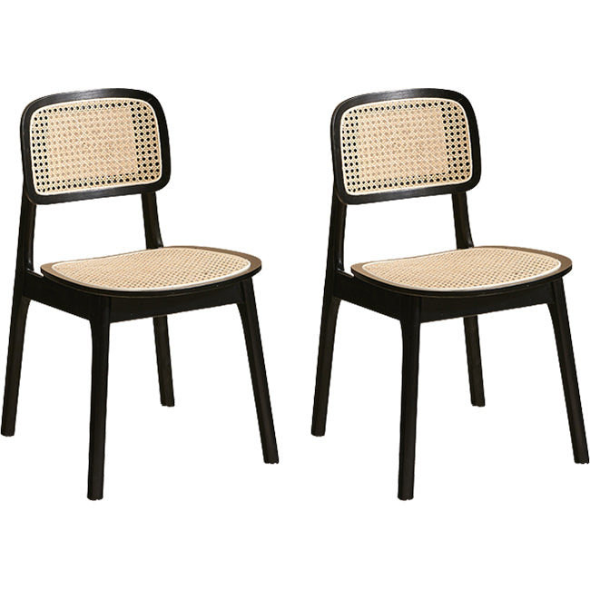 Contemporary Solid Wood Indoor Open Back Armless Dining Chair