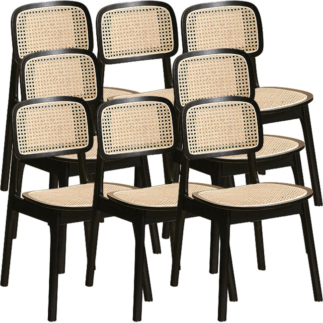 Contemporary Solid Wood Indoor Open Back Armless Dining Chair