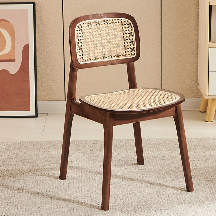 Contemporary Solid Wood Indoor Open Back Armless Dining Chair