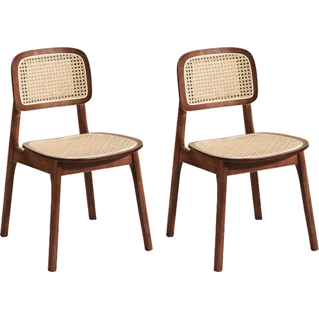 Contemporary Solid Wood Indoor Open Back Armless Dining Chair