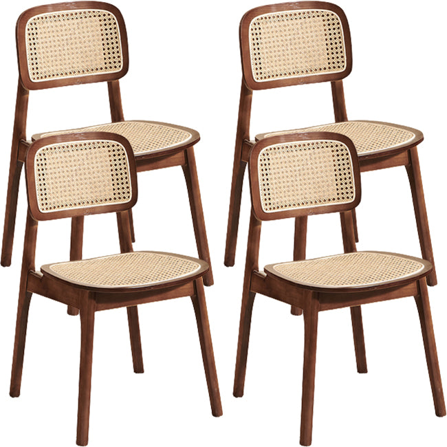 Contemporary Solid Wood Indoor Open Back Armless Dining Chair