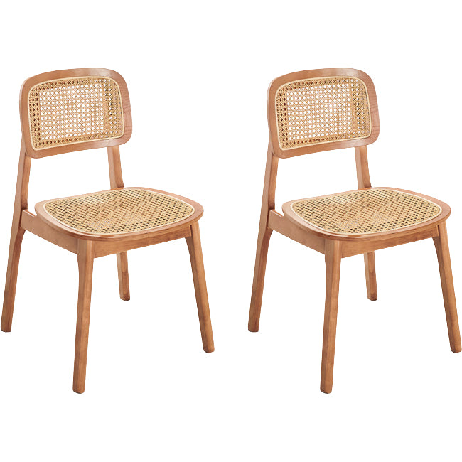 Contemporary Solid Wood Indoor Open Back Armless Dining Chair