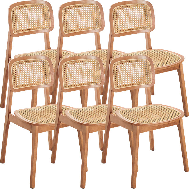 Contemporary Solid Wood Indoor Open Back Armless Dining Chair
