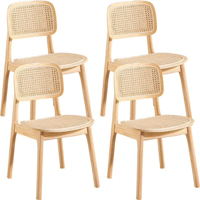 Contemporary Solid Wood Indoor Open Back Armless Dining Chair