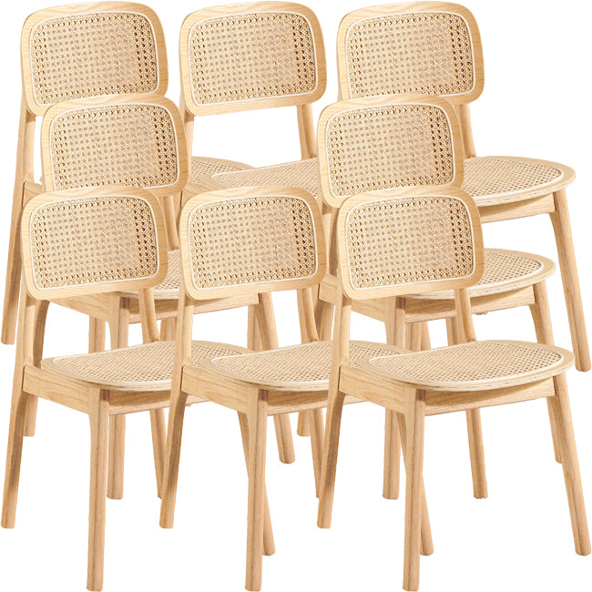 Contemporary Solid Wood Indoor Open Back Armless Dining Chair