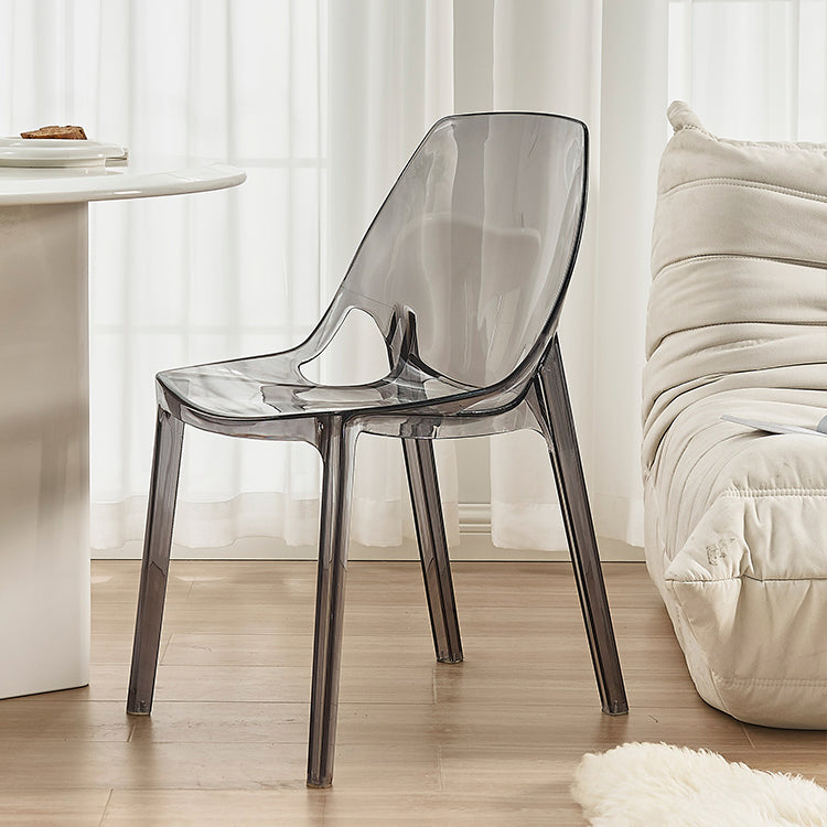 Dining Room Modern Plastic Armless Parsons Dining Side Chair