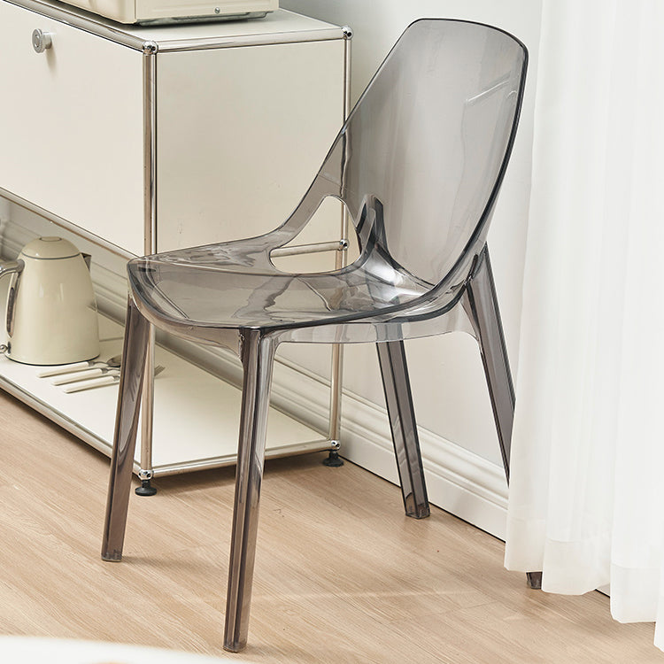 Dining Room Modern Plastic Armless Parsons Dining Side Chair