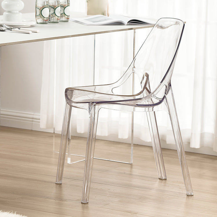 Dining Room Modern Plastic Armless Parsons Dining Side Chair