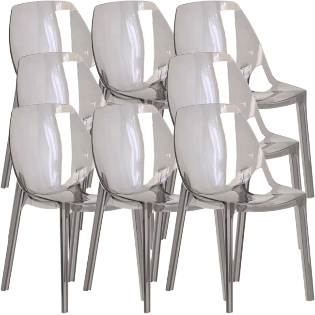 Dining Room Modern Plastic Armless Parsons Dining Side Chair
