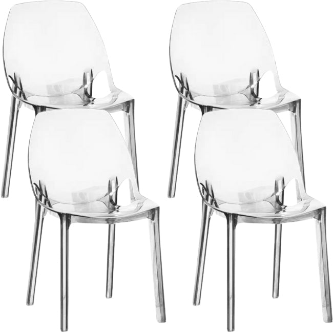 Dining Room Modern Plastic Armless Parsons Dining Side Chair