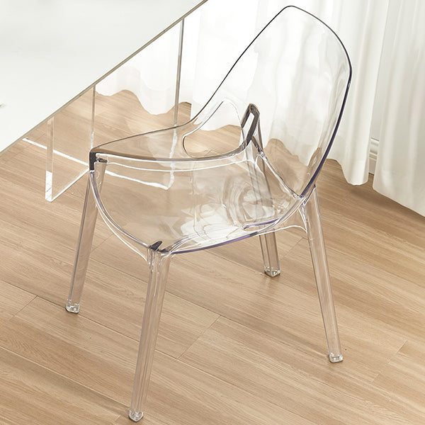 Dining Room Modern Plastic Armless Parsons Dining Side Chair