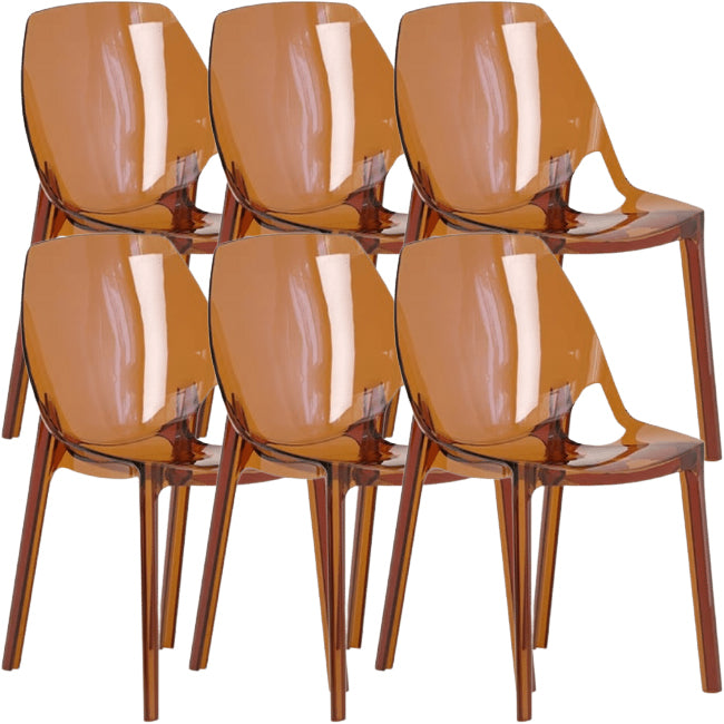 Dining Room Modern Plastic Armless Parsons Dining Side Chair