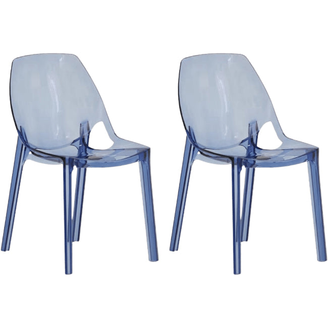Dining Room Modern Plastic Armless Parsons Dining Side Chair