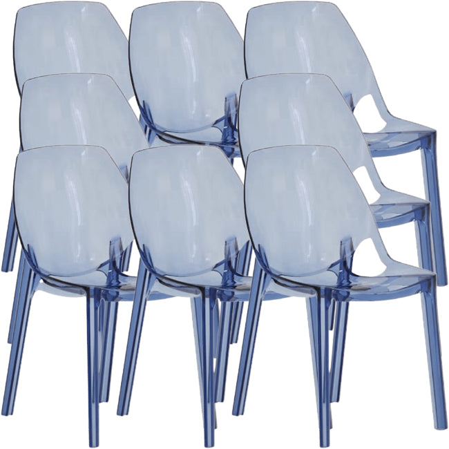 Dining Room Modern Plastic Armless Parsons Dining Side Chair