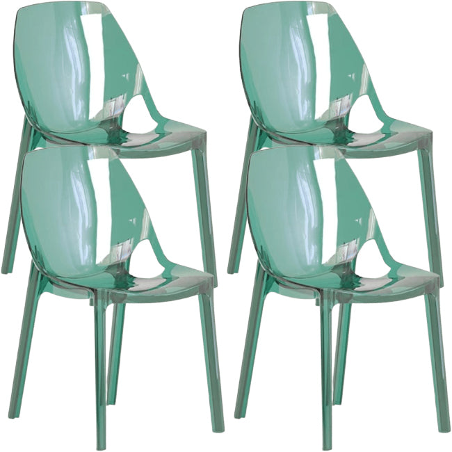 Dining Room Modern Plastic Armless Parsons Dining Side Chair