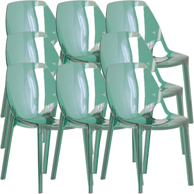 Dining Room Modern Plastic Armless Parsons Dining Side Chair