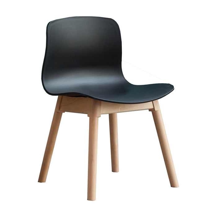 Contemporary Dining Room Wood Parsons Armless Dining Side Chair