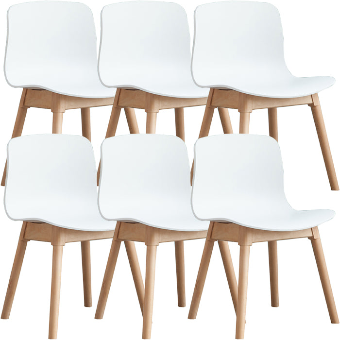 Contemporary Dining Room Wood Parsons Armless Dining Side Chair