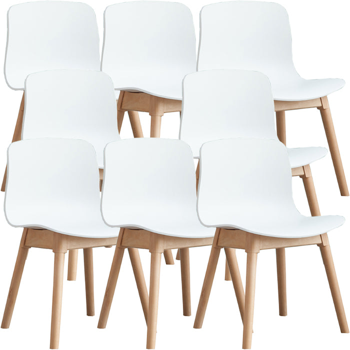 Contemporary Dining Room Wood Parsons Armless Dining Side Chair