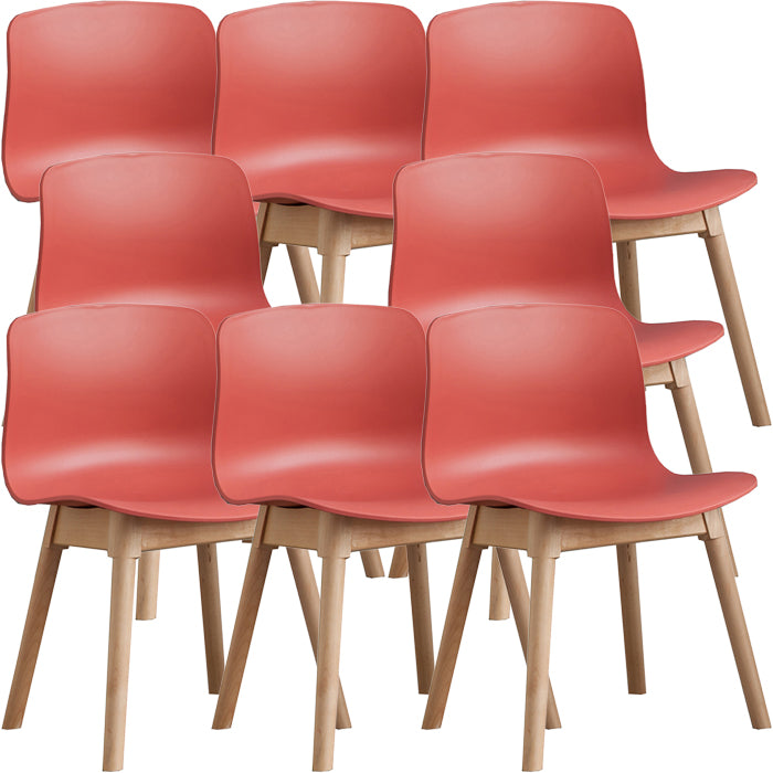 Contemporary Dining Room Wood Parsons Armless Dining Side Chair