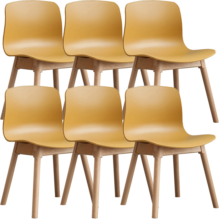 Contemporary Dining Room Wood Parsons Armless Dining Side Chair