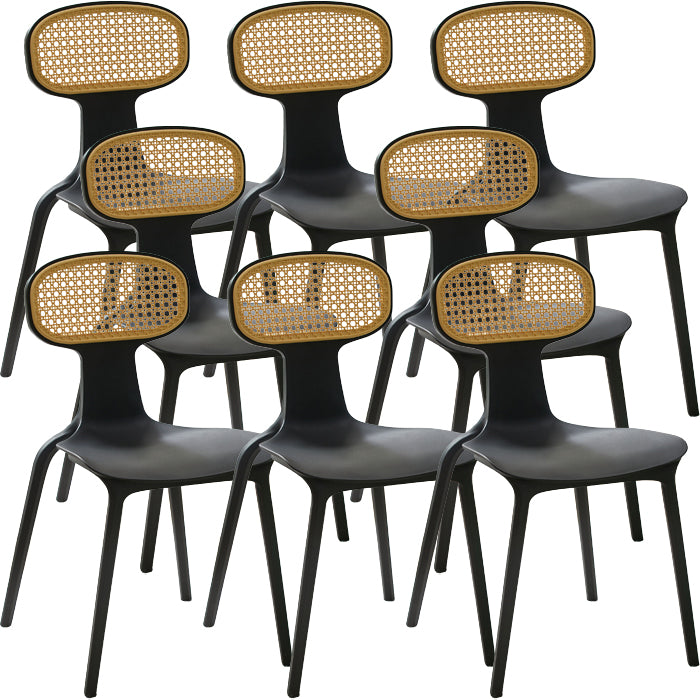 Contemporary Indoor Plastic King Louis Back Dining Side Chair