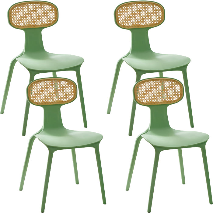 Contemporary Indoor Plastic King Louis Back Dining Side Chair
