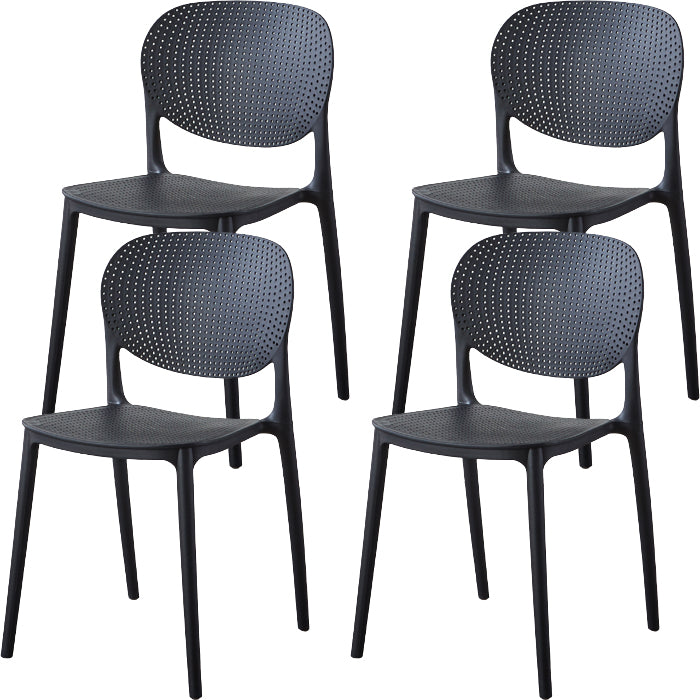 Contemporary Style Open Back Plastic Home Use Dining Side Chair