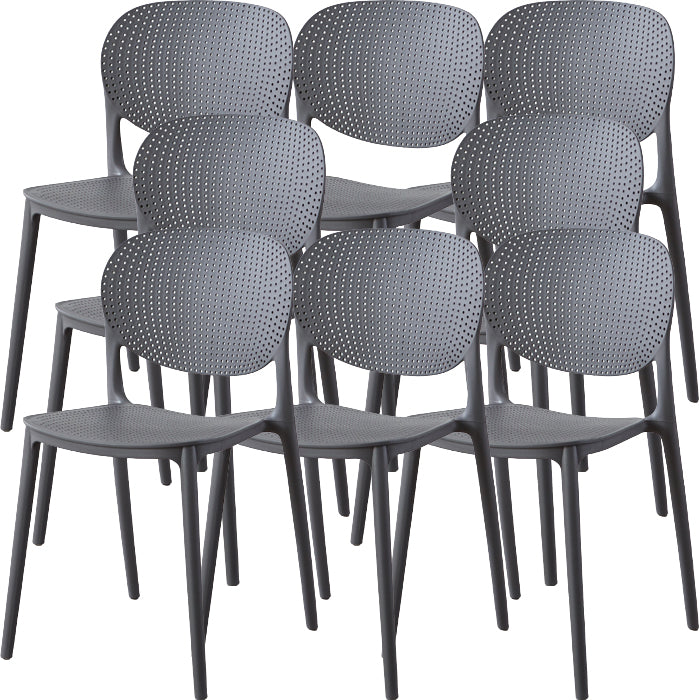 Contemporary Style Open Back Plastic Home Use Dining Side Chair