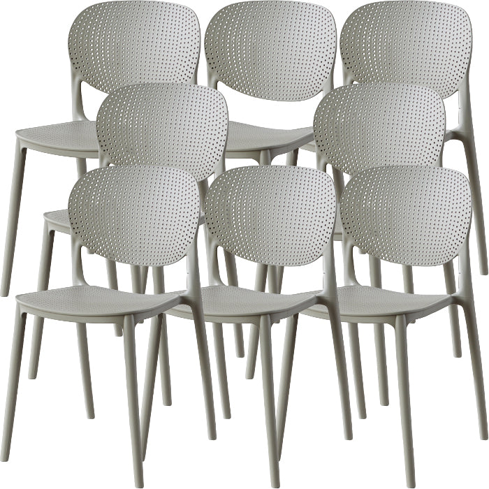 Contemporary Style Open Back Plastic Home Use Dining Side Chair