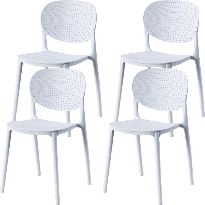 Contemporary Style Open Back Plastic Home Use Dining Side Chair