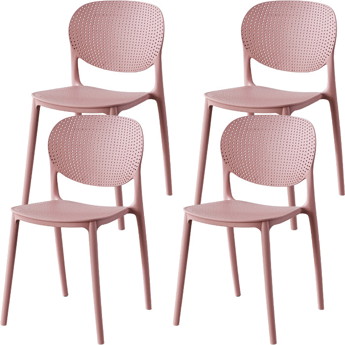 Contemporary Style Open Back Plastic Home Use Dining Side Chair