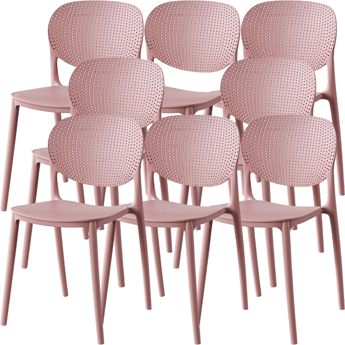 Contemporary Style Open Back Plastic Home Use Dining Side Chair