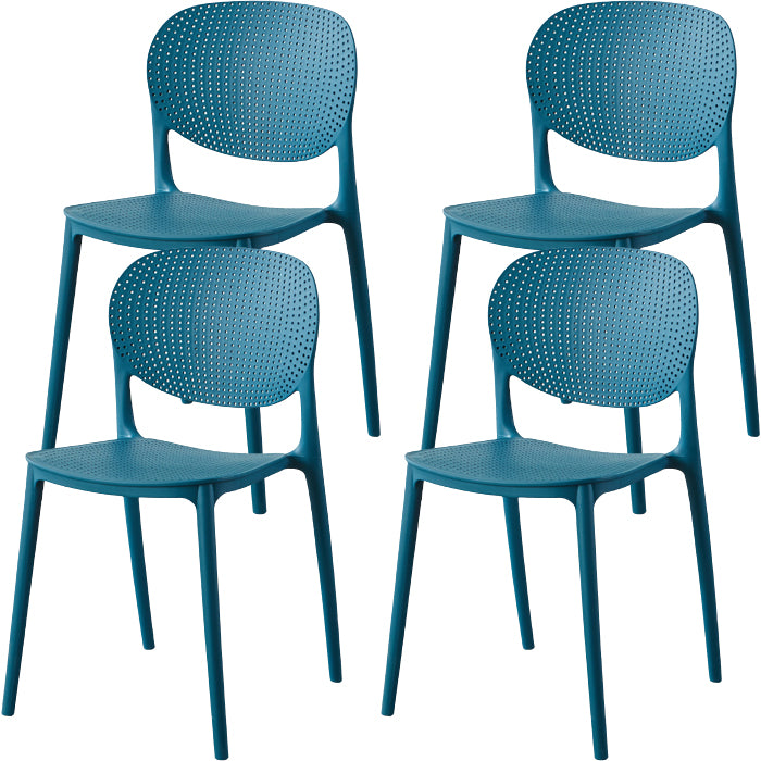 Contemporary Style Open Back Plastic Home Use Dining Side Chair
