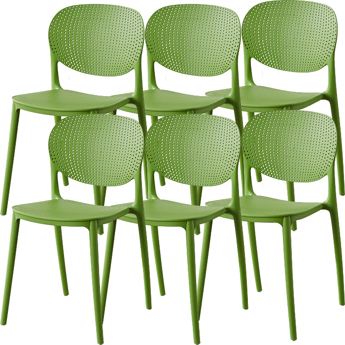 Contemporary Style Open Back Plastic Home Use Dining Side Chair