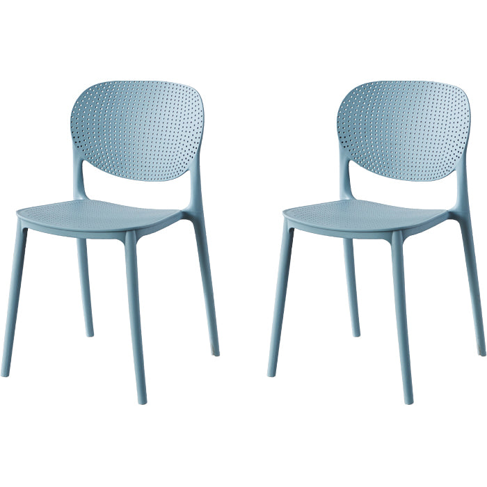 Contemporary Style Open Back Plastic Home Use Dining Side Chair