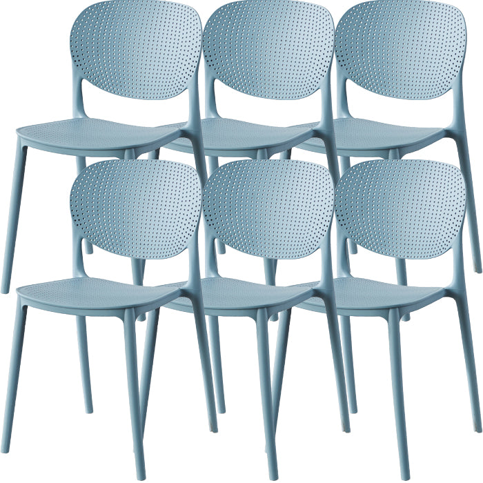 Contemporary Style Open Back Plastic Home Use Dining Side Chair