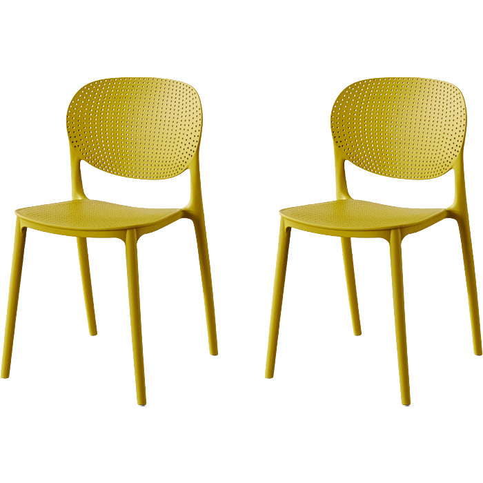 Contemporary Style Open Back Plastic Home Use Dining Side Chair
