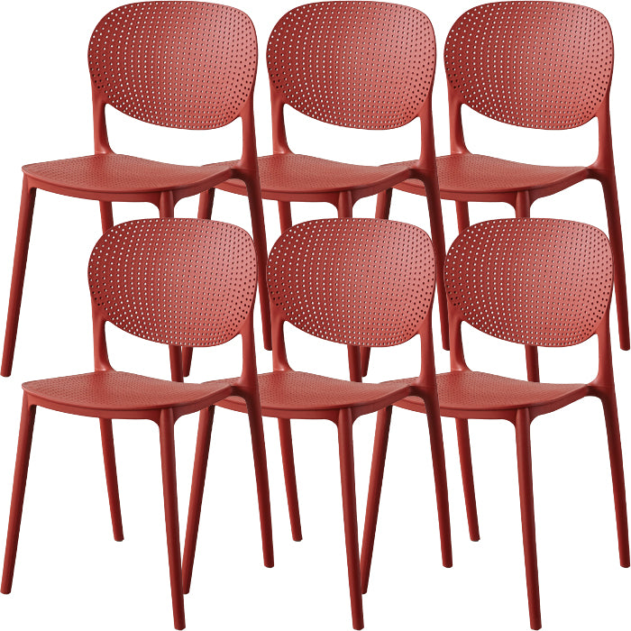 Contemporary Style Open Back Plastic Home Use Dining Side Chair