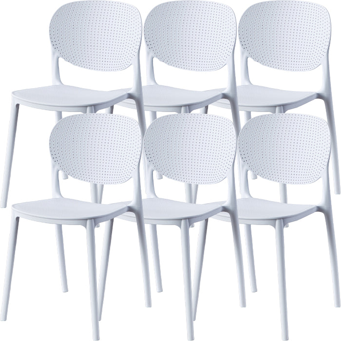 Contemporary Style Open Back Plastic Home Use Dining Side Chair