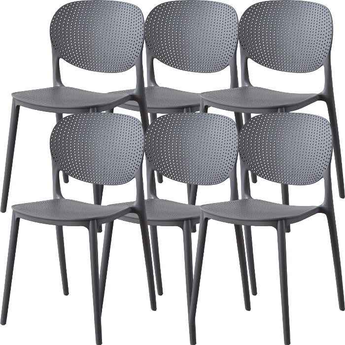 Contemporary Style Open Back Plastic Home Use Dining Side Chair