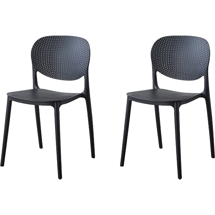 Contemporary Style Open Back Plastic Home Use Dining Side Chair