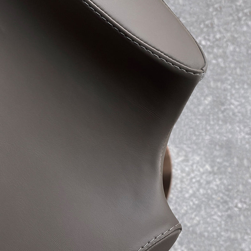Contemporary Adjustable Backless Counter High Stool with Leather Cushion