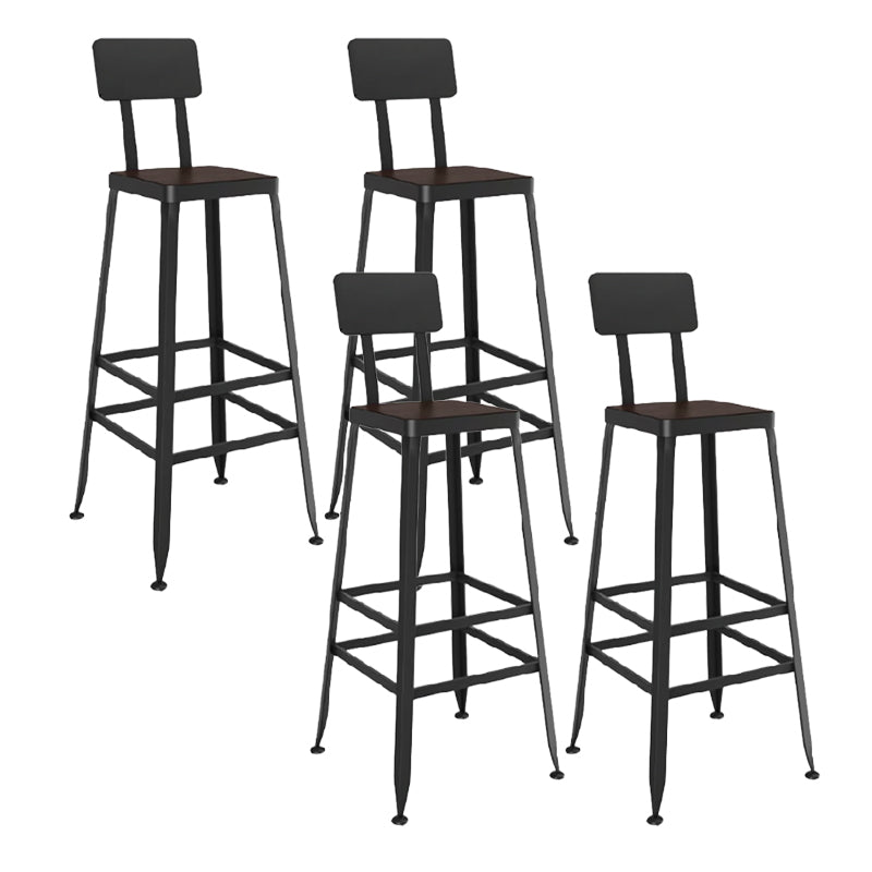 Armless Counter Height Stools with Footrest, Contemporary for Bristol